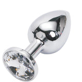 RANDOM COLOR JEWELED 4" LARGE STAINLESS STEEL PLUG  pluglust