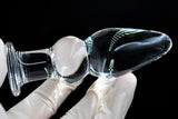 2 BEADS 4" CRYSTAL GLASS BUTT PLUG  pluglust