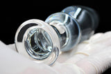 2 BEADS 4" CRYSTAL GLASS BUTT PLUG  pluglust