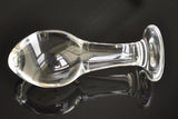 2 SIZES BEAD HEAD TRANSPARENT GLASS BUTT PLUG  pluglust