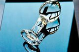 2 SIZES BEAD HEAD TRANSPARENT GLASS BUTT PLUG  pluglust