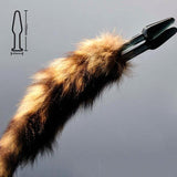 RACCOON TAIL WITH 4 COLORS PYREX PLUG Black pluglust