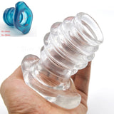 Soft Hollow Ribbed Anal Dilator Plug - 4 Colors