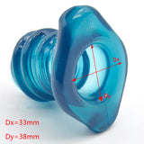 Soft Hollow Ribbed Anal Dilator Plug - 4 Colors
