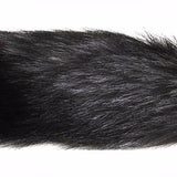 16" BLACK CAT TAIL SILICONE PLUG  pluglust