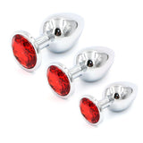 3 PIECES MULTI COLOR JEWEL-PLATED STAINLESS STEEL PLUG  pluglust