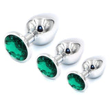 3 PIECES MULTI COLOR JEWEL-PLATED STAINLESS STEEL PLUG Metal / Green pluglust