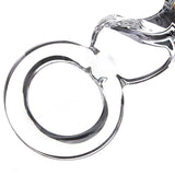 8" TWISTED TRANSPARENT GLASS LARGE BUTT PLUG  pluglust