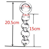 8" TWISTED TRANSPARENT GLASS LARGE BUTT PLUG  pluglust