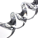 8" TWISTED TRANSPARENT GLASS LARGE BUTT PLUG  pluglust