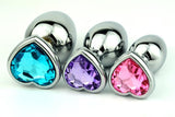 MULTI COLOR JEWELED STAINLESS STEEL PLUG  pluglust