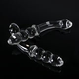 Gode en verre avec perles anales en cristal populaire