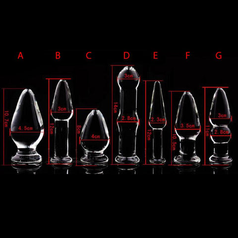 7 STYLES CRYSTAL GLASS STIMULATOR BUTT PLUG  pluglust
