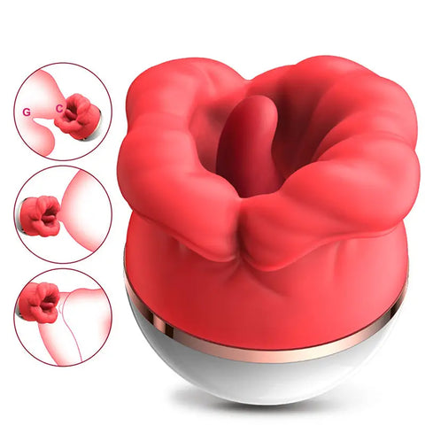 Rose Sucking Vibrator – Soft Tongue Licking & Suction Massager for Women