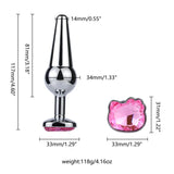 Colorful Stainless Steel Anal Plug with Crystal Tail