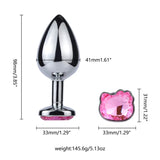 Colorful Stainless Steel Anal Plug with Crystal Tail
