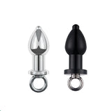 38mm Diameter Hollow Metal Anal Plug & 175g Flushable Enema Cleaning Tool