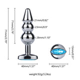 Colorful Stainless Steel Anal Plug with Crystal Tail