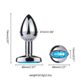 Colorful Stainless Steel Anal Plug with Crystal Tail