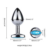 Colorful Stainless Steel Anal Plug with Crystal Tail