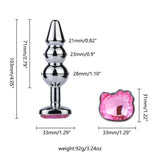 Colorful Stainless Steel Anal Plug with Crystal Tail