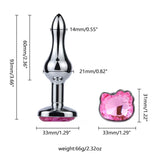 Colorful Stainless Steel Anal Plug with Crystal Tail