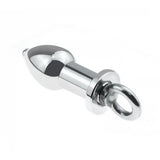 38mm Diameter Hollow Metal Anal Plug & 175g Flushable Enema Cleaning Tool