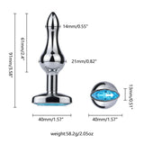 Colorful Stainless Steel Anal Plug with Crystal Tail
