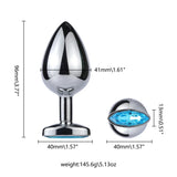 Colorful Stainless Steel Anal Plug with Crystal Tail
