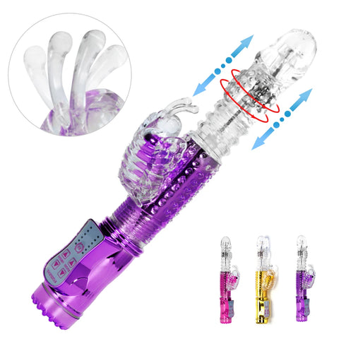 Rotating Dildo and Vibrator 2 Colors - PlugLust Rotating Dildo and Vibrator 2 Colors - PlugLust