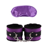 Bondage Kit Set – Leather & Plush Role Play Accessories with Handcuffs, Blindfold & Feather