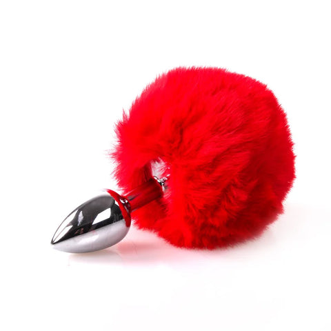 Bunny Tail Steel Anal Plug – Soft Tickler & Sensory Play Massager