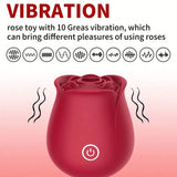 Rose Suction Stimulator Nipple & Clitoral Sucking Vibrator
