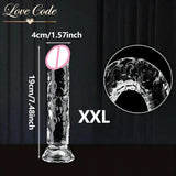 Transparent Suction Cup Dildo – Soft Jelly Silicone Intimate Massager