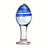 Glass Anal Plug & Prostate Stimulator Crystal Dildo for Adult