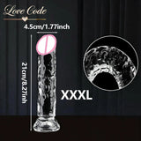 Transparent Suction Cup Dildo – Soft Jelly Silicone Intimate Massager