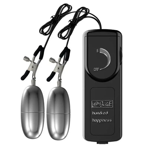 Wired Bullet Vibrator with Nipple Clamps