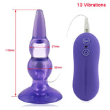 Anal Ball Plug Vibrator with 10 Vibration Modes
