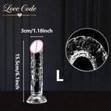 Transparent Suction Cup Dildo – Soft Jelly Silicone Intimate Massager