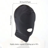 Open-Mouth Bondage Hood Mask
