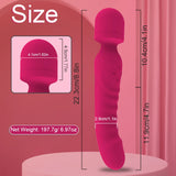 2-in-1 Clitoris & G-Spot Wand Vibrator for Women