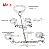 3-Piece Metal Collar and Shackle Set
