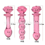 Glass Gleam Dildo & Beads – G‑spot, Anal, and Vagina Stimulation Toy