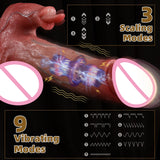 Realistic Telescopic Dildo & Female Stimulator – Flexible, Big-Penile Anal Plug