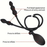 Inflatable Silicone Anal Balls Plug Sex Toy for Adult