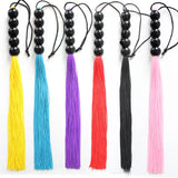 Rubber BDSM Flogger Whip