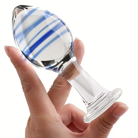 Glass Anal Plug & Prostate Stimulator Crystal Dildo for Adult
