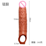 Super Big Realistic Penis Sleeve Extender - Reusable Condom for Men