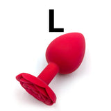 Rose Design Silicone Anal Plug – Beginner to Expert Size Options (3 Size)