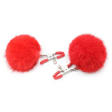 Furry Pom-Pom Nipple Clamps